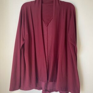 Active Life Women's Open Front Cardigan - Maroon